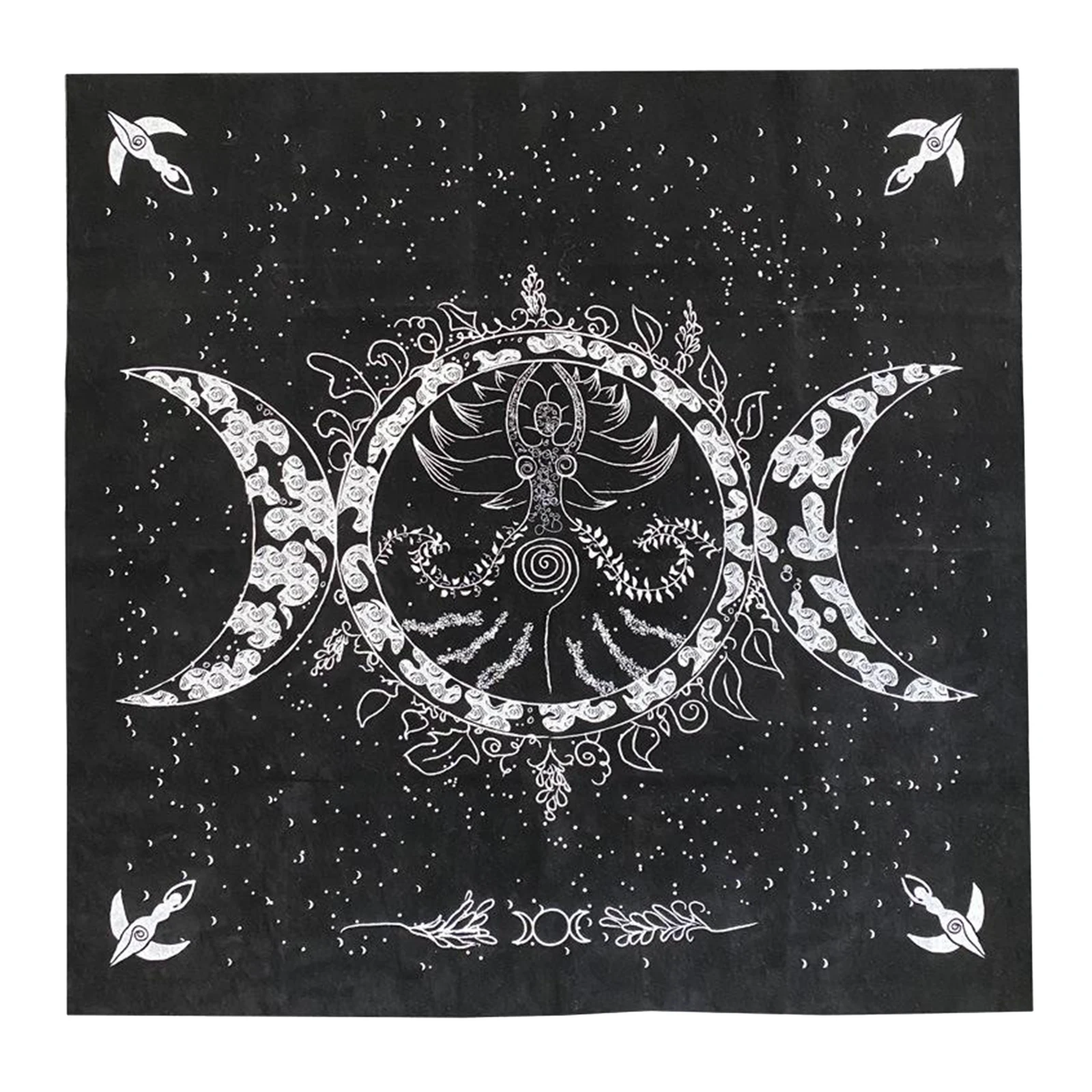 Altar Tarot Cloth, Triple Goddess Moon Phases Astrology Tarot Cards Divination Special Tablecloth 19