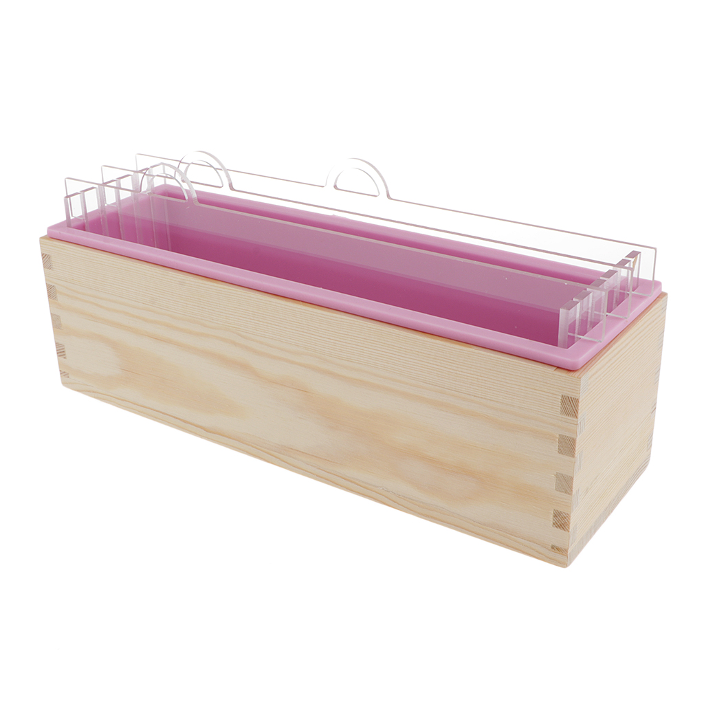 Rectangle Wood Box Silicone Soap Mold DIY Soap Candle Tool For Toast Loaf Baking