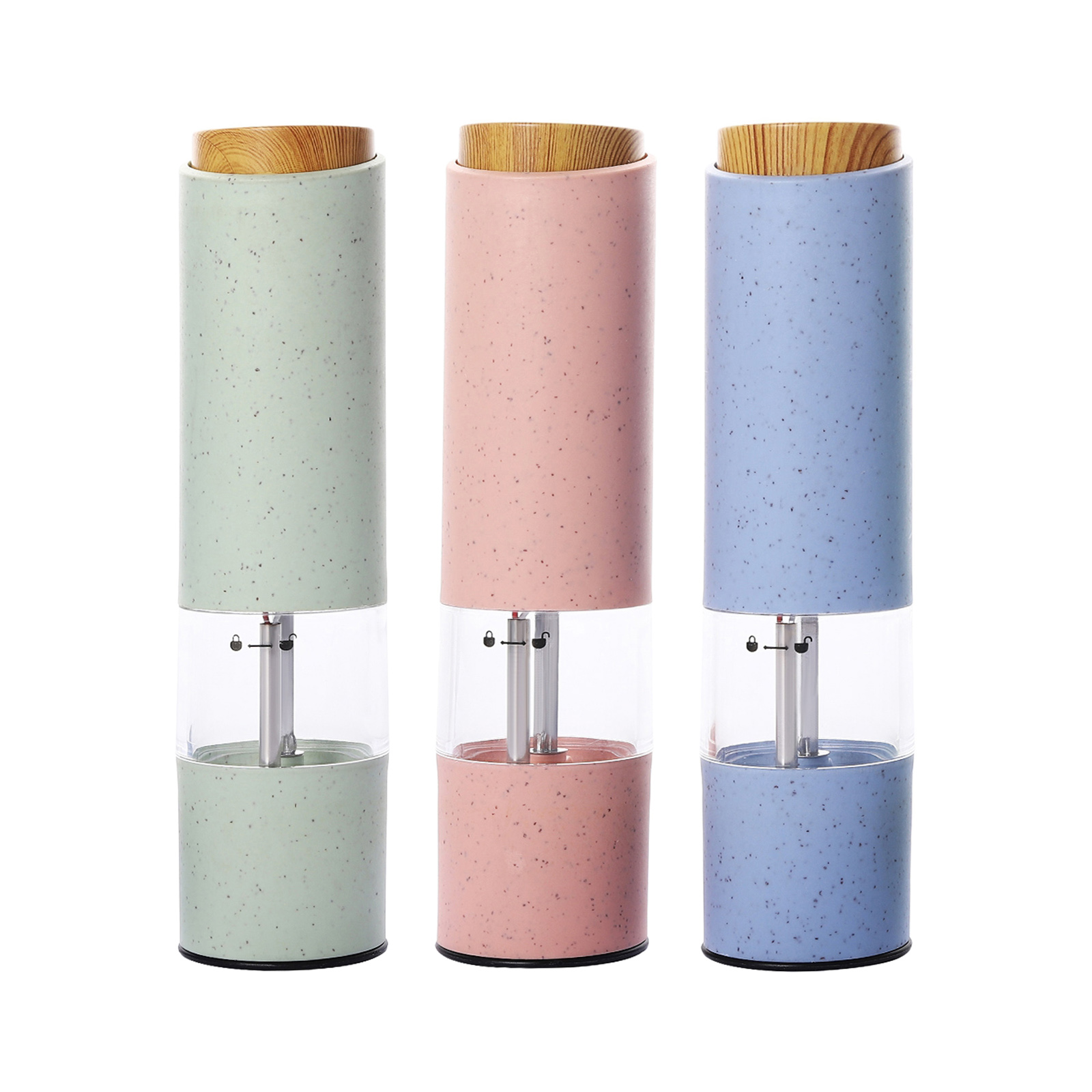 Automatic Electric Salt Pepper Mill Grinder Shaker Battery Operated Salt Miller Spice Peppercorn Crusher Coarseness Adjustable