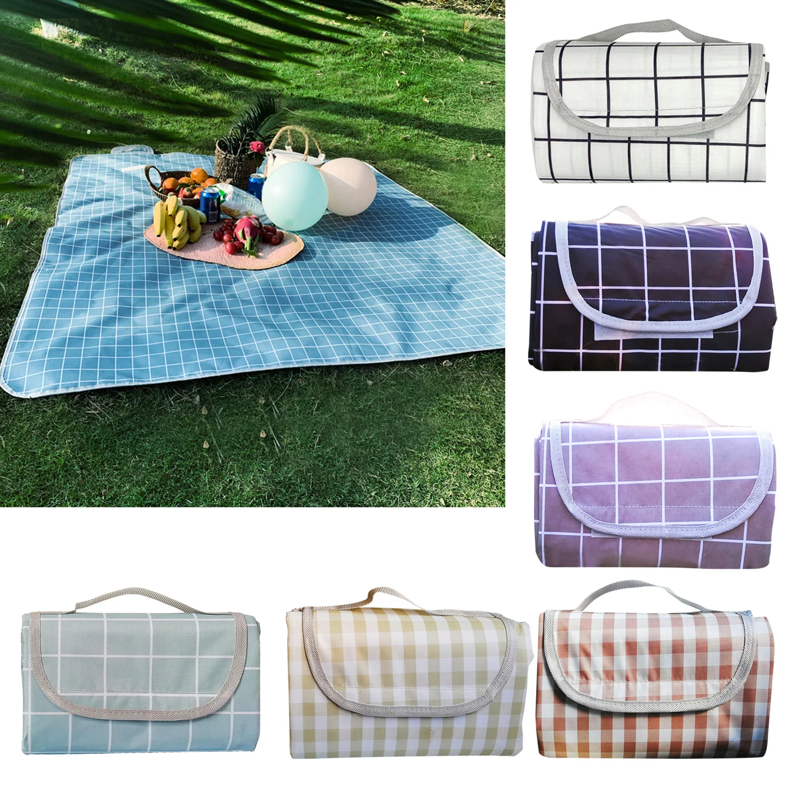 Foldable Picnic Blanket 200x200CM Outdoor Waterproof Picnic Mat Fashion Pad Breathable Water Resistant Picnic Blanket Mat