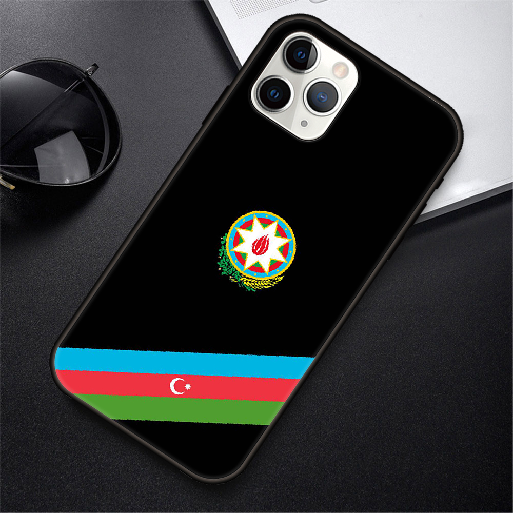 iphone 11 phone case Phone Case For IPhone 12 Mini 11 Pro XR X MAX SE XS 5 6 6S 7 8 E Plus Black Cover Coque Fashion Prime Azerbaijan buta flag cheap iphone xr cases