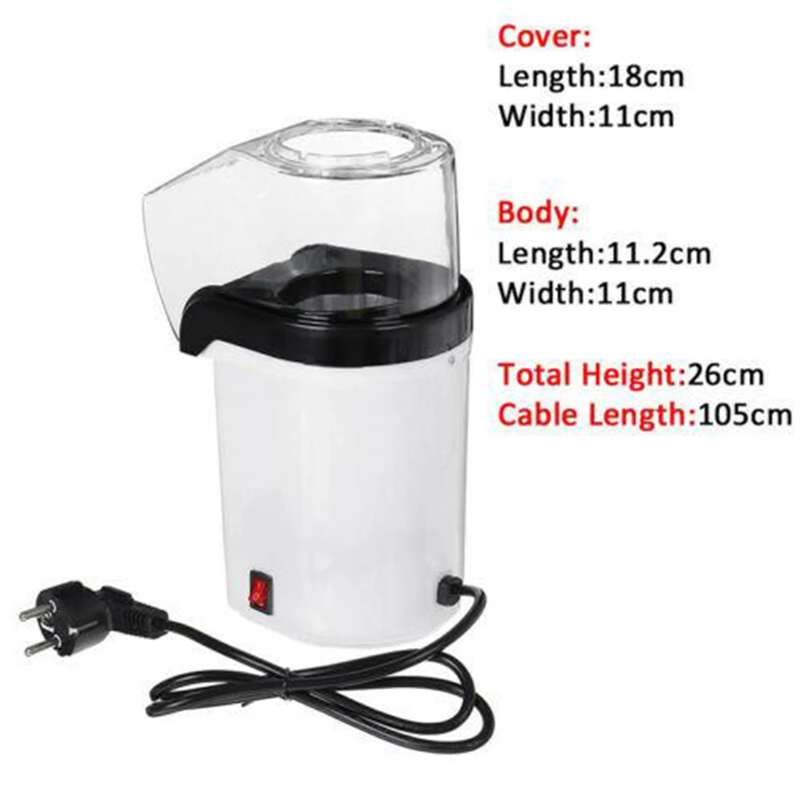 Electric Corn Popcorn Maker Household Automatic Mini Hot Air Popcorn Making Machine DIY  Children Gift