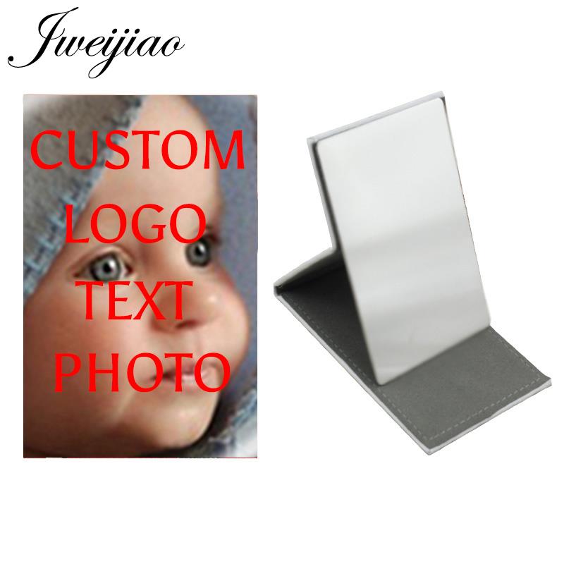 Best of JWEIJIAO Personality Custom Made Photo Rectangle Table Desktop Mirror Folding Stainless Steel Makeup Travel Purse Mirror NA01 Reviews & Tips