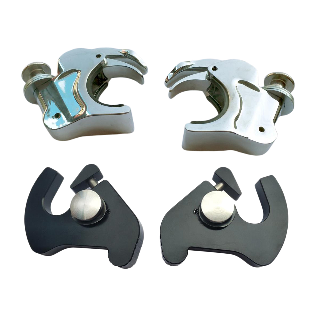Black / Chromed 41mm Quick Release Windshield Clamps For   Sportster