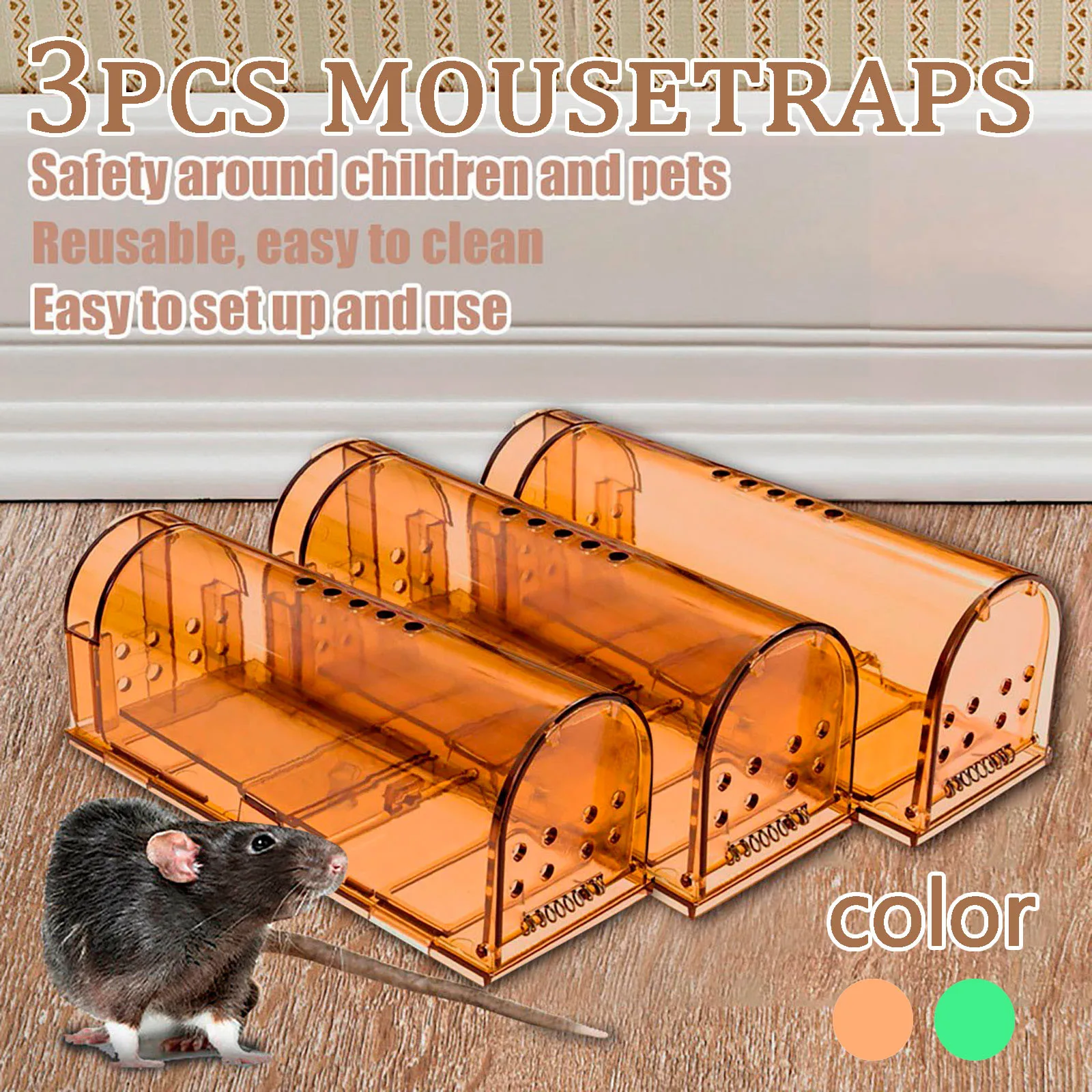 Humane Mouse Traps Live Catch and Release Smart No Killing Reusable Mice Rat US 