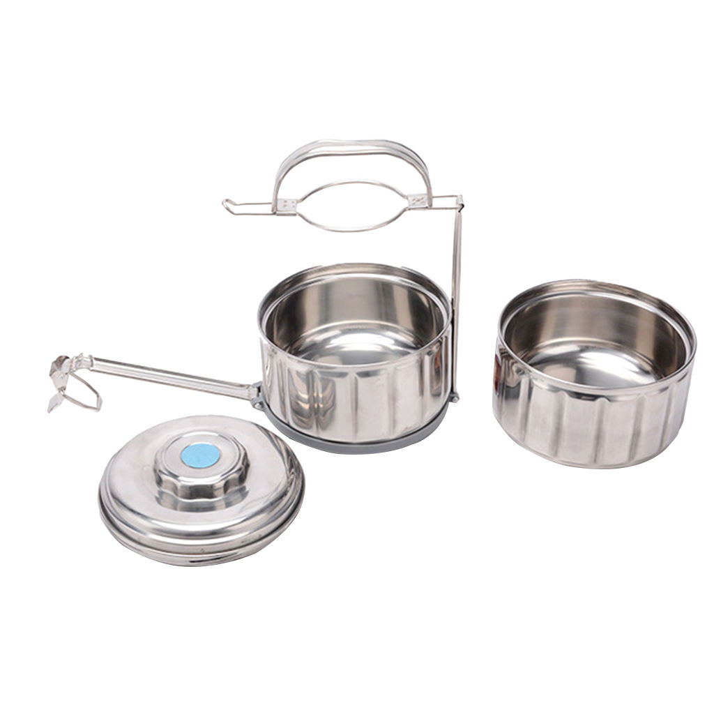Stainless Steel Thermal Lunch Box Portable Stackable Bento Box 2 Tier/3 Tier