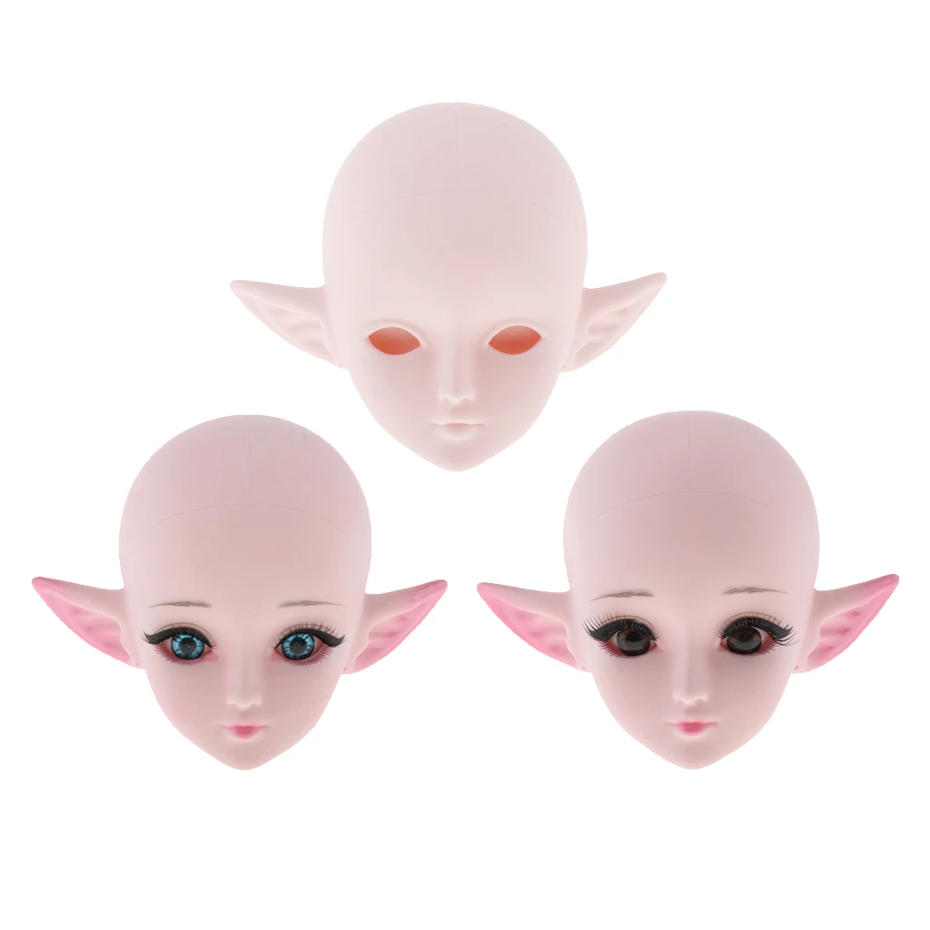 Details about   OOAK Female Doll Body Parts Makeup Head for 1/3 BJD Night Lolita Doll Doll 