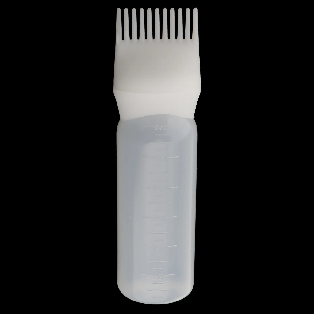 Empty Hair Dye Bottle Applicator with Graduated Brush Comb Salon Hair Coloring