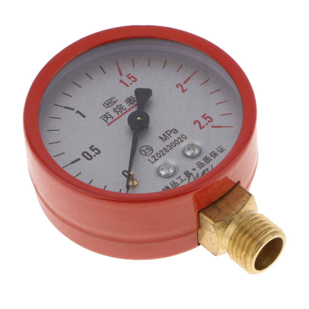 1Pcs Oxygen Pressure Reducer Flowmeter Gas Gauges 0-2.5Mpa/0-25Mpa New