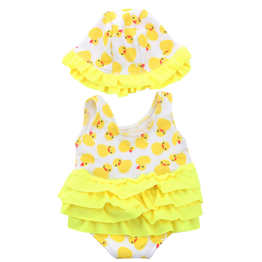 Doll Summer Clothes - Short Sleeve Swimwear Bathing Suit for 18inch American