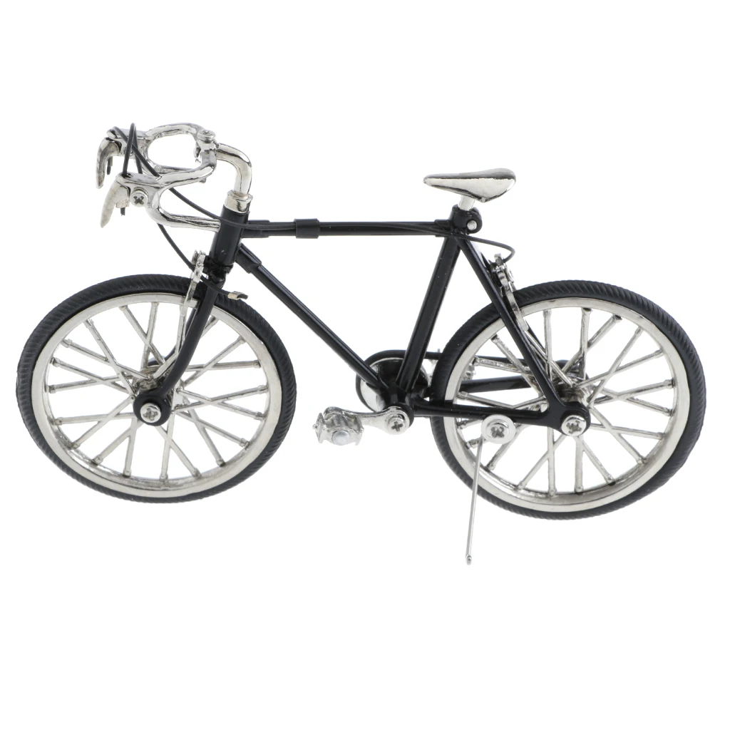 Classic Black Bike with Basket 1:16 Model Toy Collection Xmas Present