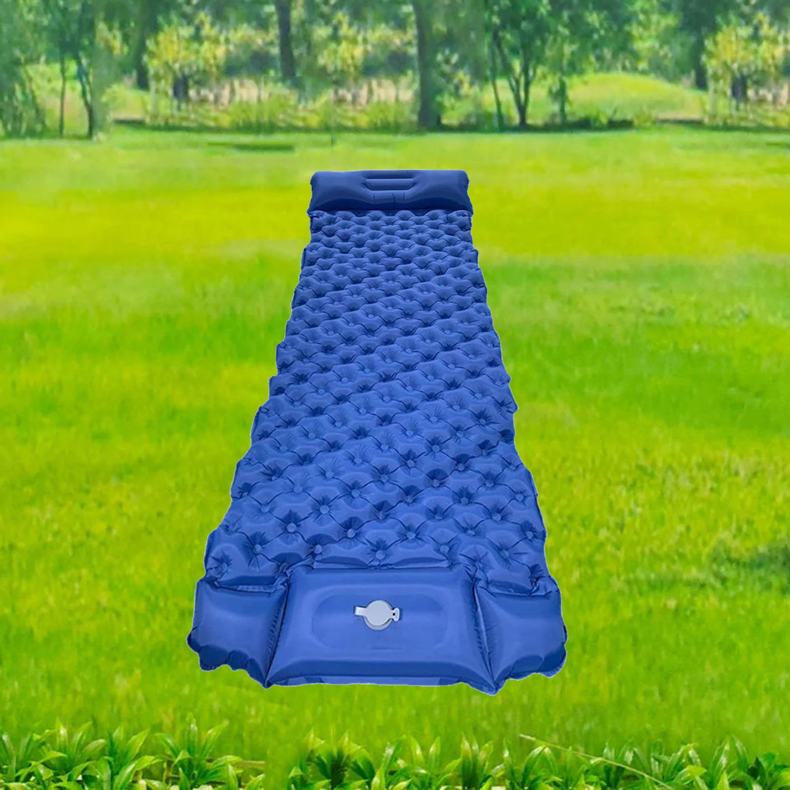 Outdoor Inflatable Sleeping Pad Inflatable Air Cushion Camping Mat with Pillow Air Mattress Sleeping Cushion Inflatable Sofa