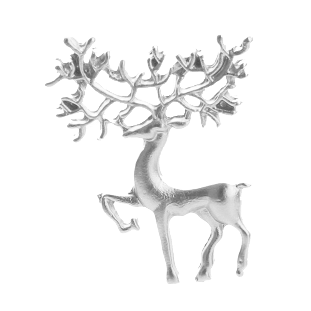 Fashion Christmas Reindeer Elk Head Brooch Pin Boutonniere Charms Corsage