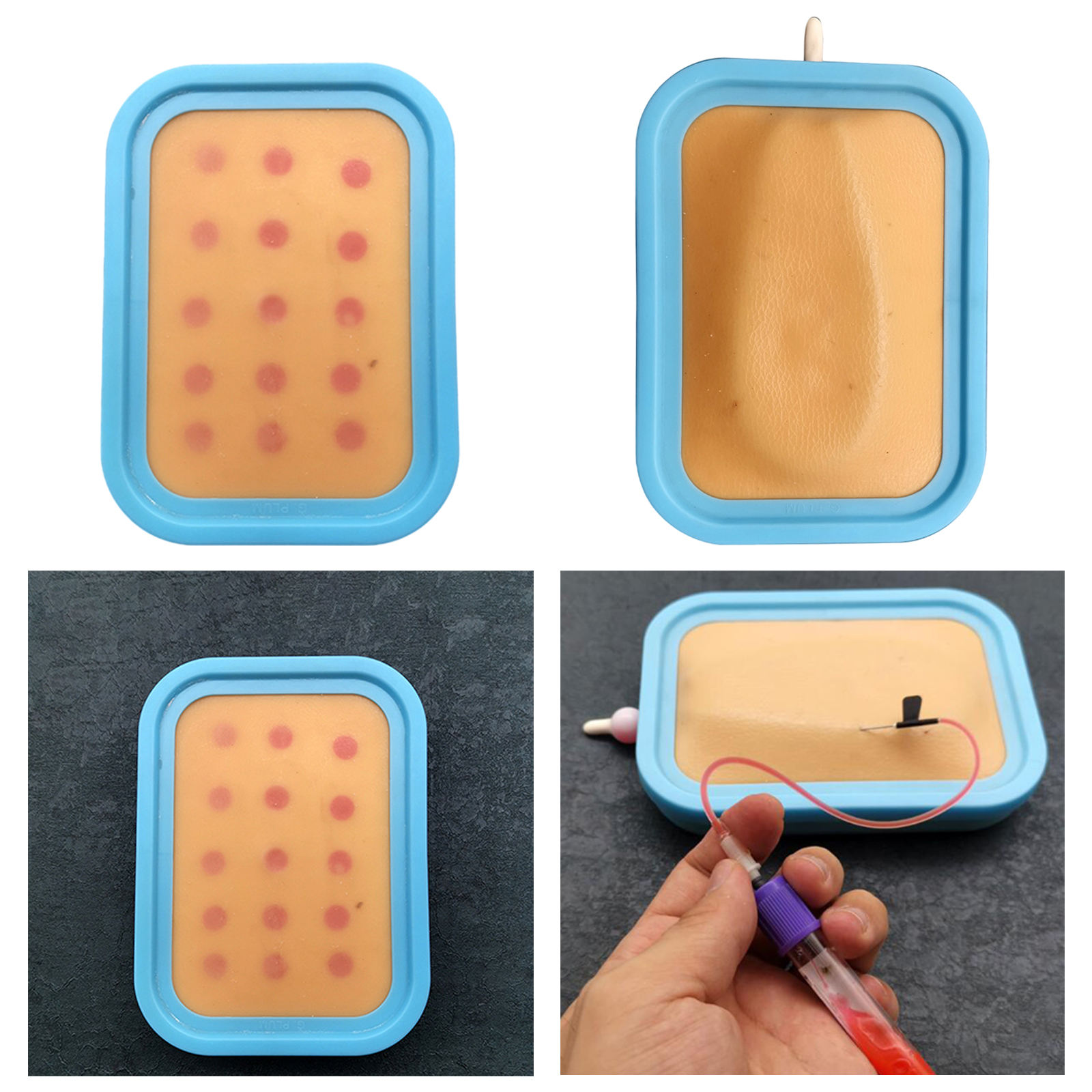 Venipuncture IV Injection Training Pad Silicone Human Skin Suture Training Model Medical Blood Sampling