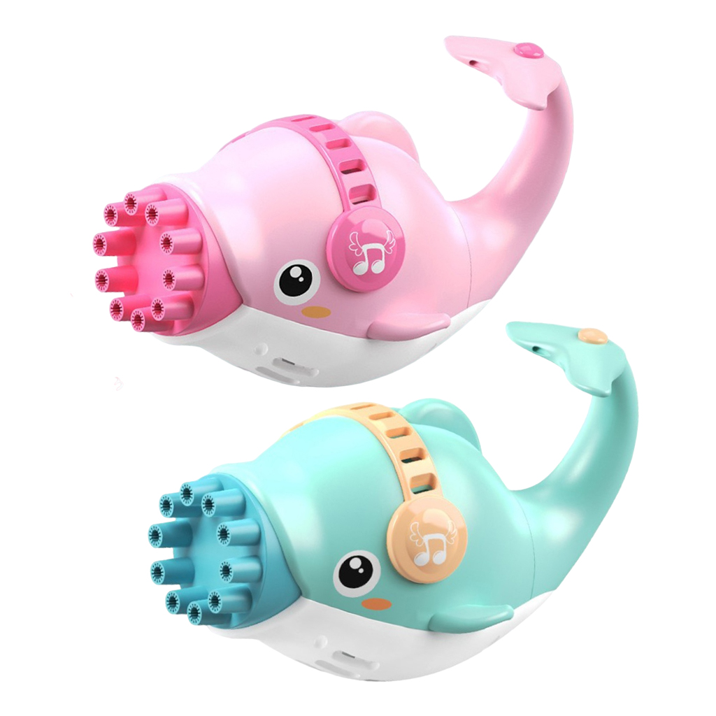 Funny Electric Dolphin Bubble Maker Blower 10 Hole Bubble Party Birthday Water Outdoor & Indoor Toys
