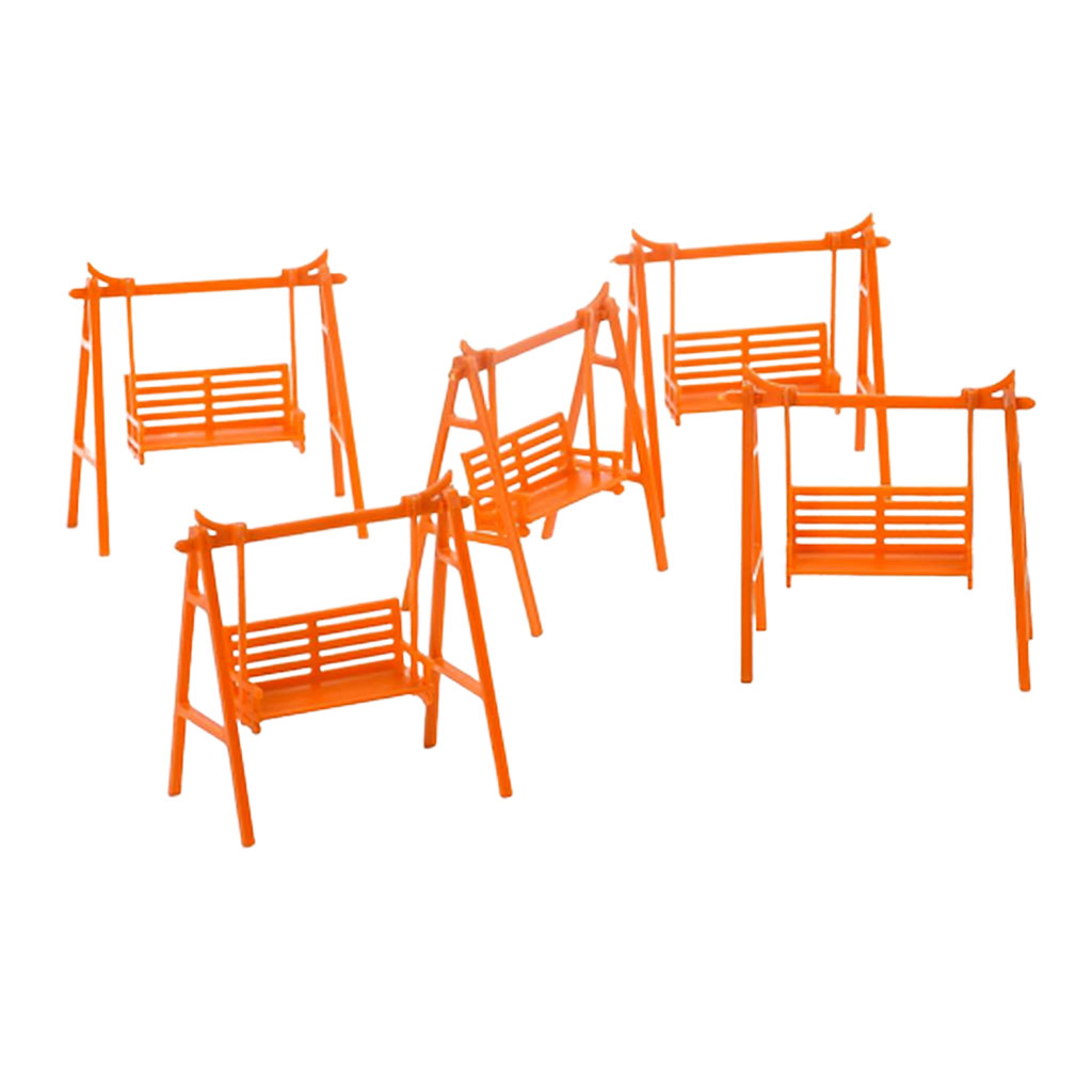 5pcs Plastic Swing Chair Furniture Miniature 1:75 OO Scale For Street &Train