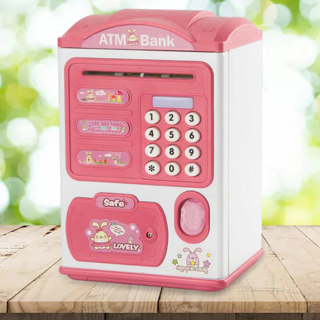 Electronic Piggy Bank Safe Box Money Boxes Bank Children Digital Password Lock Coins Cash Saving Safe Deposit Mini ATM Machine