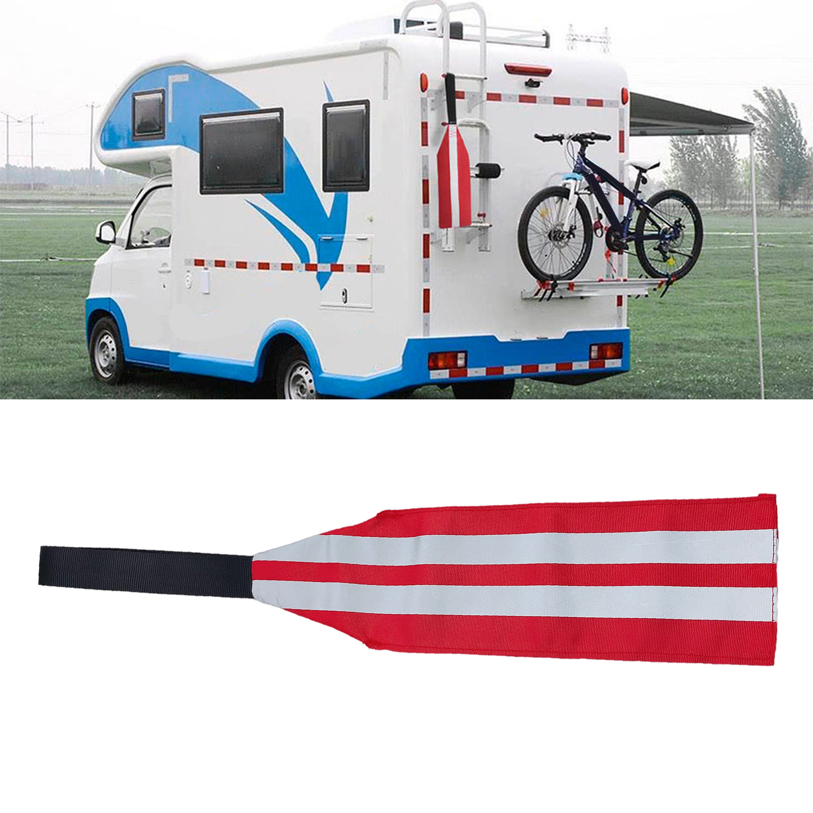 Kayak Towing Safety Flag with Installing Loop, Canoes Boats Bicycle Travel Tow Tail Safe Flags Signal High Visible Signals