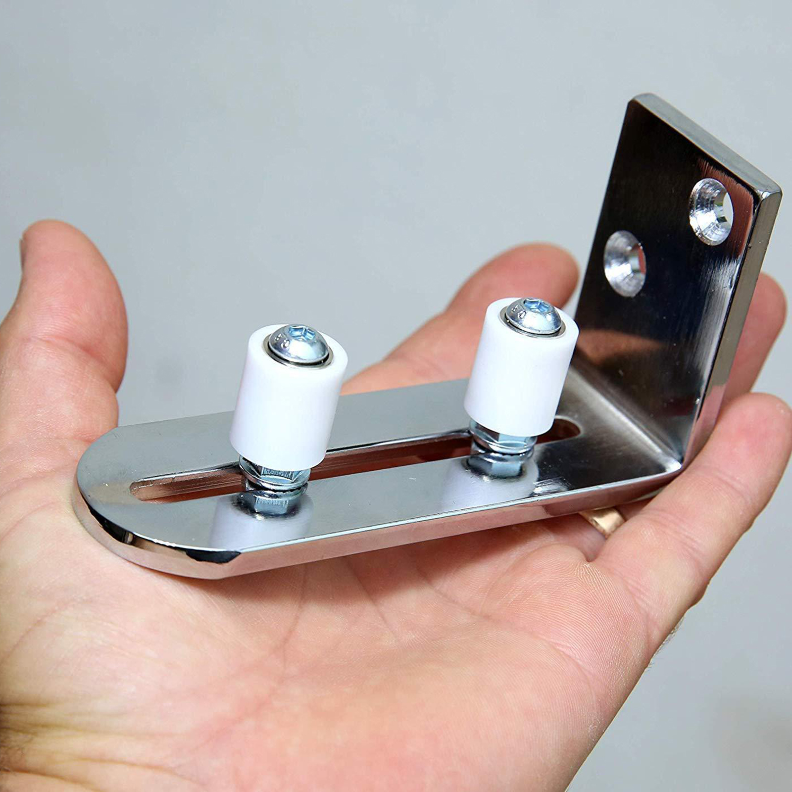 Barn Door Floor Guide,Wall Mounted Stay Roller Guides Adjustable Bottom Floor Guide for All Sliding Barn Door