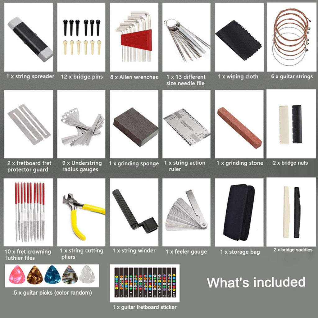 Guitar Repair Tools Kit Maintenance Tool Kit Acoustic Guitar Cleaning Maintenance Luthier Tools