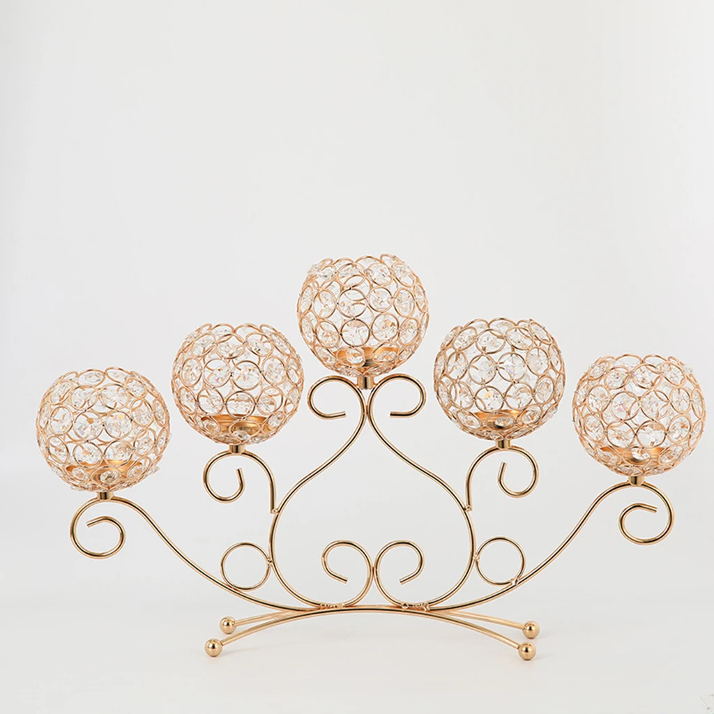 Crystal Candle Holder Candlestick Tealight Wedding Decoration Ornament