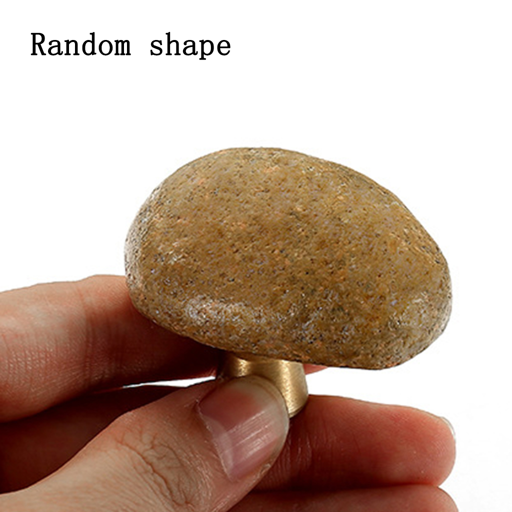 Furniture Door Handles Pulls Hardware Cabinet Door Knob Rustic Style Natural Stone Antique for Furniture Wardrobe