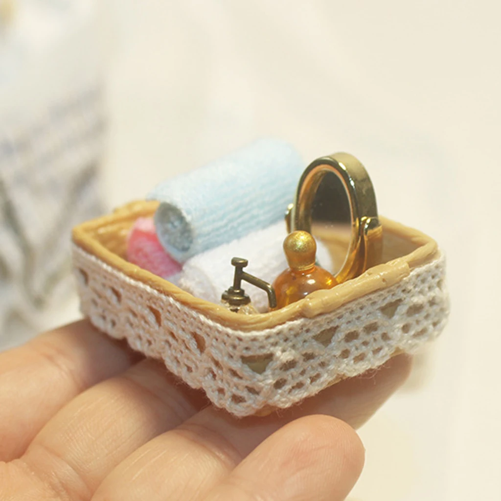 1:12 Mini Dollhouse Bathroom Accessory Miniature Realistic Scenery Dollhouse