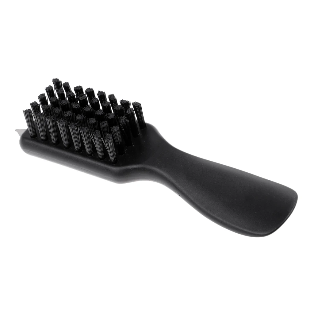 Black Nylon Golf Shoe Brushes Mud Cleaning Bristles for Valet