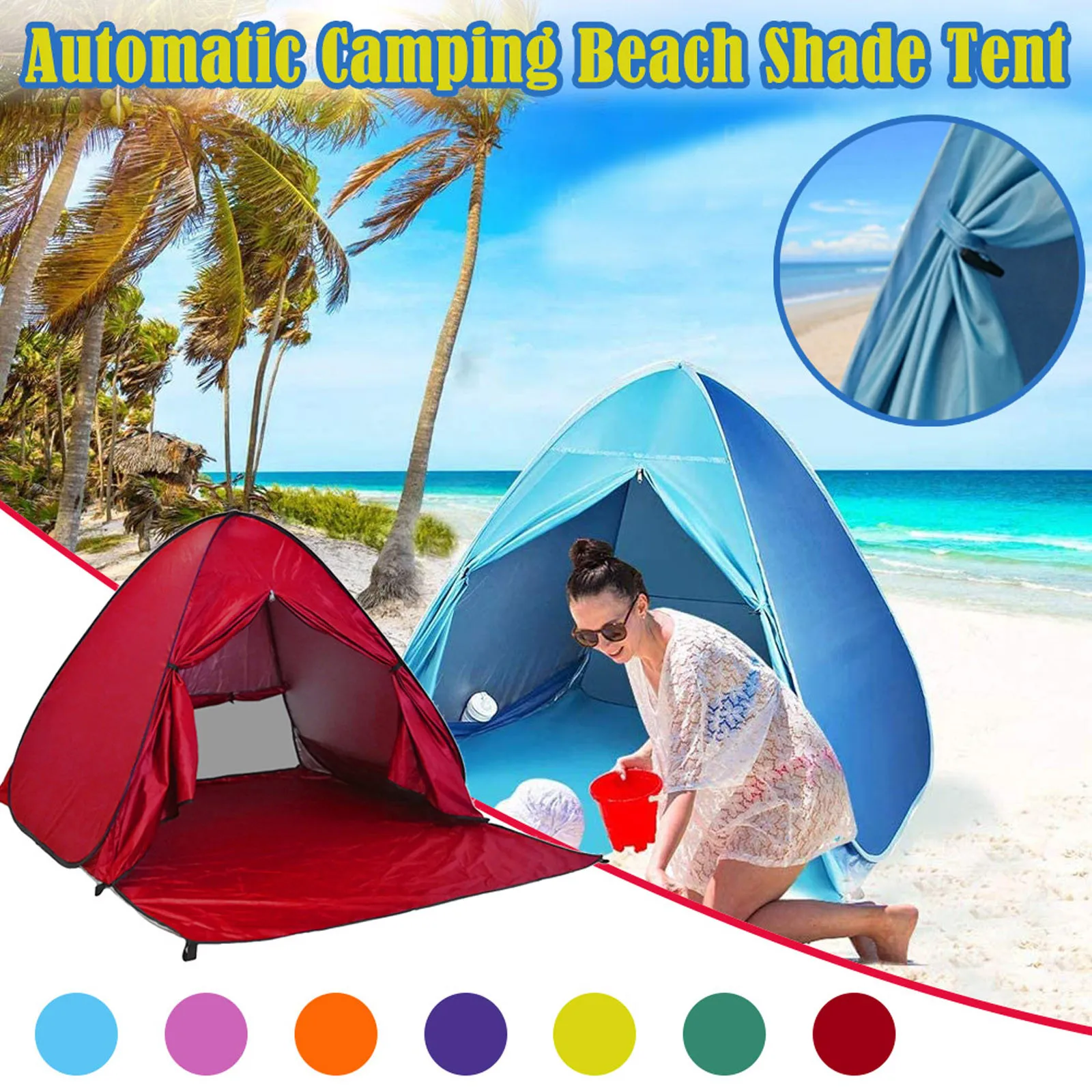 Portable Automatic Pop Up Beach Canopy Sun UV Shade Shelter Outdoor Camping Tent 