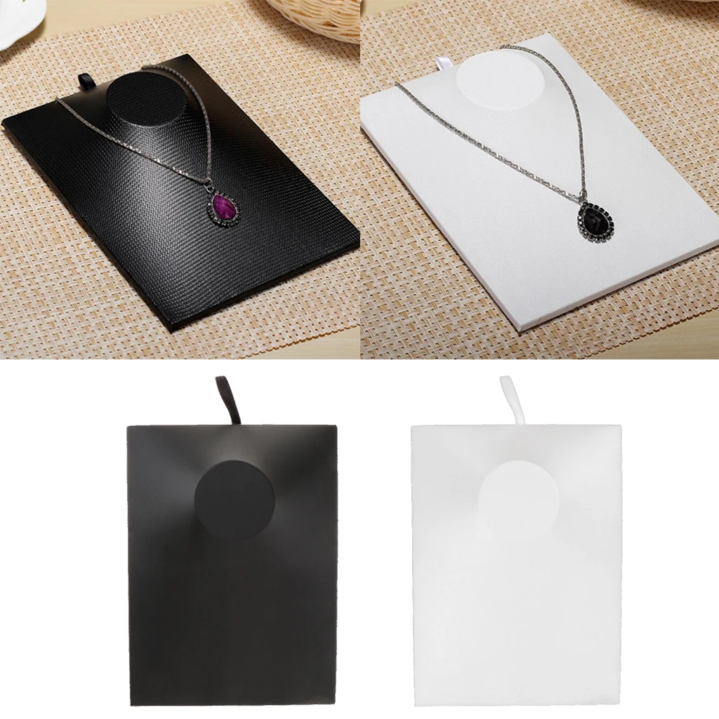 PU Leather Jewelry Mannequin Necklace Pendant Prop Display Stand Holder