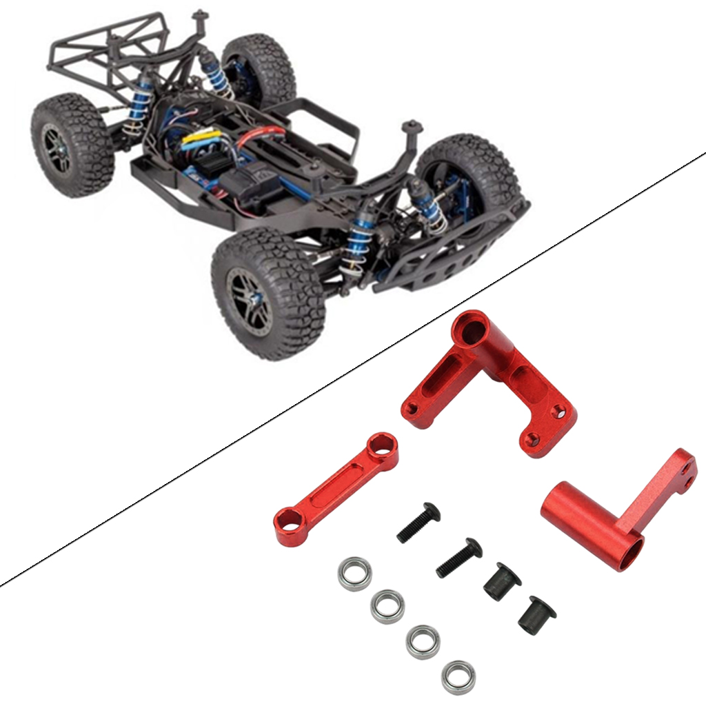 Upgrade Metal Steering Kits 1/10 Scale Truck Hobby Replacement Easy Install