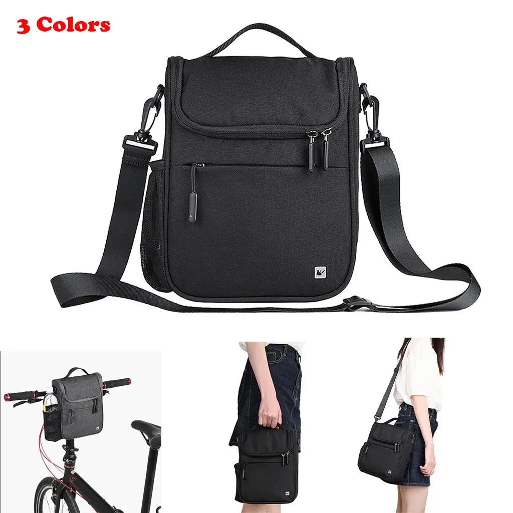 5L Bike Handlebar Bag Basket Front Tube Frame Bag Water Resistant Bicycle Storage Shoulder Message Pack Handbag for Women Men