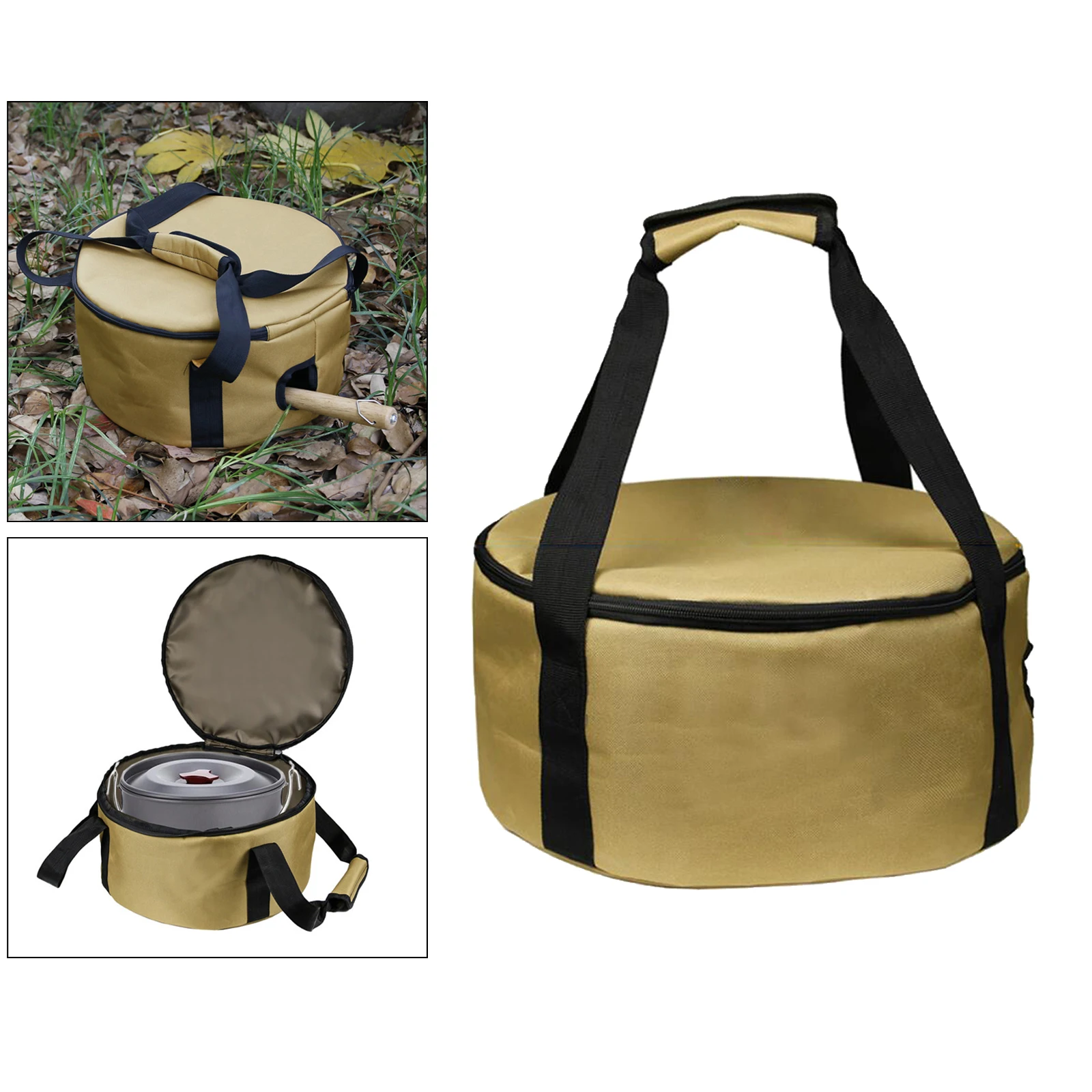 Camping Cookware Carrying Bag Kitchen Utensil Organizer Picnic Travel Portable BBQ Cookware Pan Pot Storage Bag Pouch