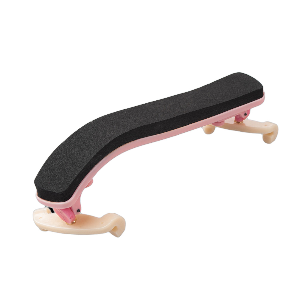 Lightweight Violin Shoulder Rest for 4/4 and 3/4 Size (Black and Pink)
