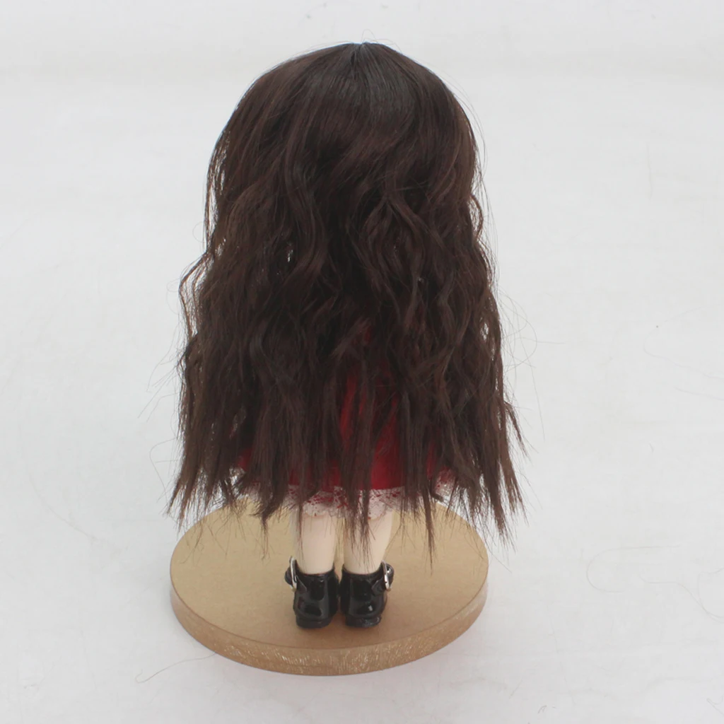 Lovely 5-6inch 13-15CM BJD Doll Wigs 1/8 Synthetic Mohair Curly Hair for Dollfie Mini Doll DIY Hairpiece Custom Accessories