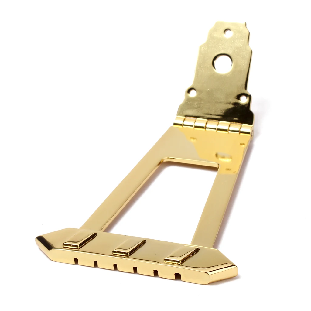 Metal 6 String Archtop Guitar Trapeze Tailpiece Bridge Golden