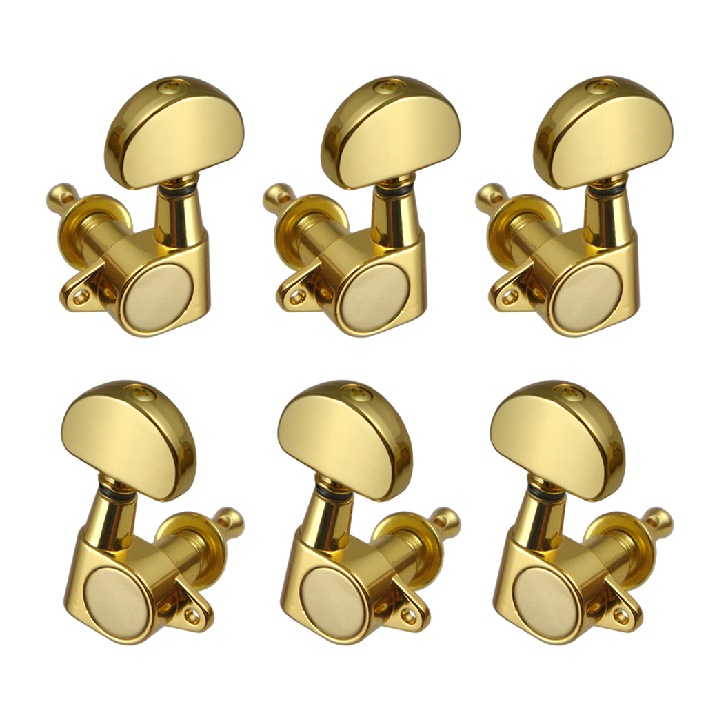 3R+3L Tuning Key Peg Tuners Machine Head for Acoustic Electric Guitar Gold 3R+3L Tuning Key Peg Tuners Machine Head for Acoustic Electric Guitar Gold