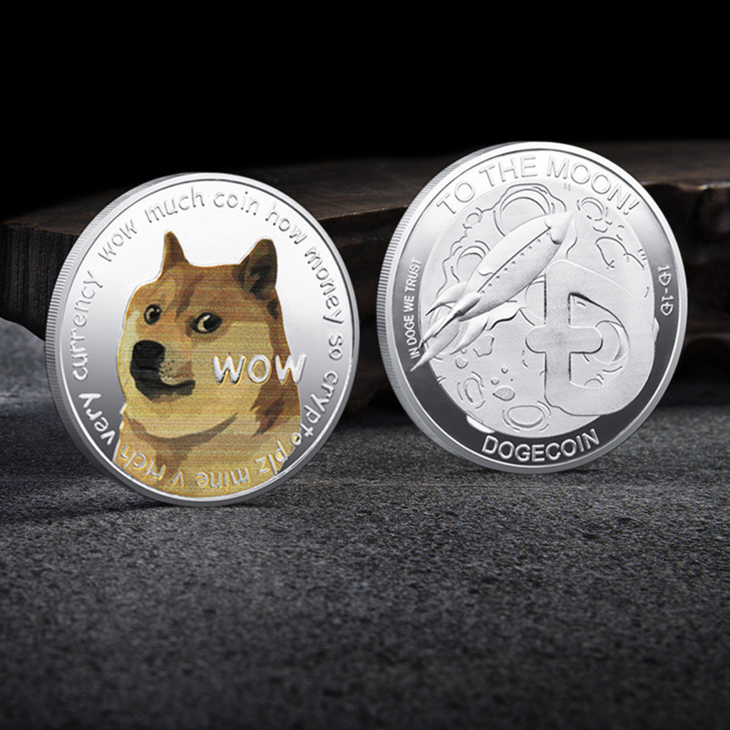 Creative Dog Commemorative Coins Metal Coin Collection Dogecoin Collectibles