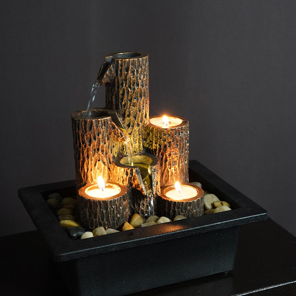 cascata velas, mini miniatura para decoração de casa, plugue americano