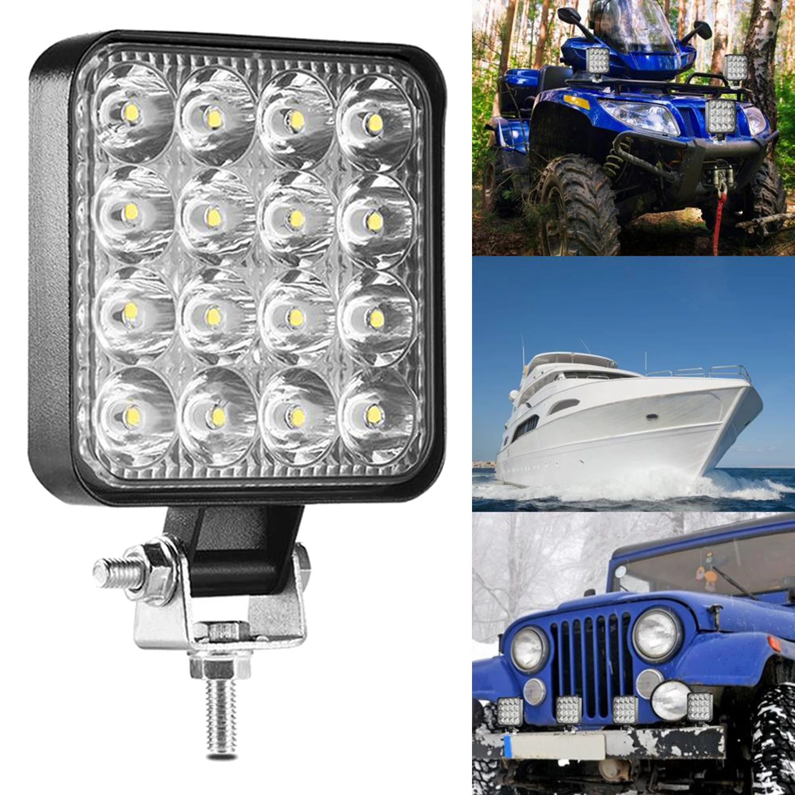 Led Light Bar 48W Led Bar Square Spotlight Off road LED Work Light 12V For Car Truck 4x4 Car SUV ATV Tractor Truck