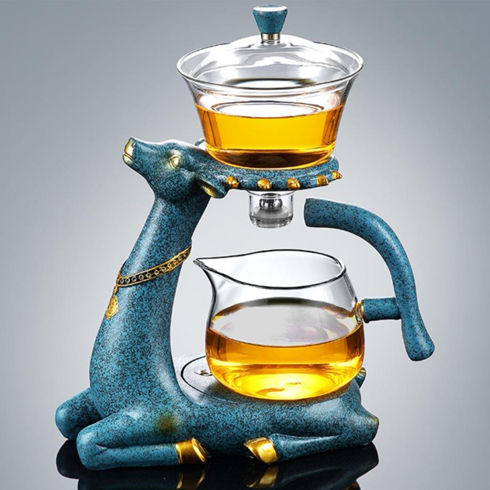 Glass Teapot Infuser Magnetic Drip Pot High Borosilicate Glass Tea Cup Bowl