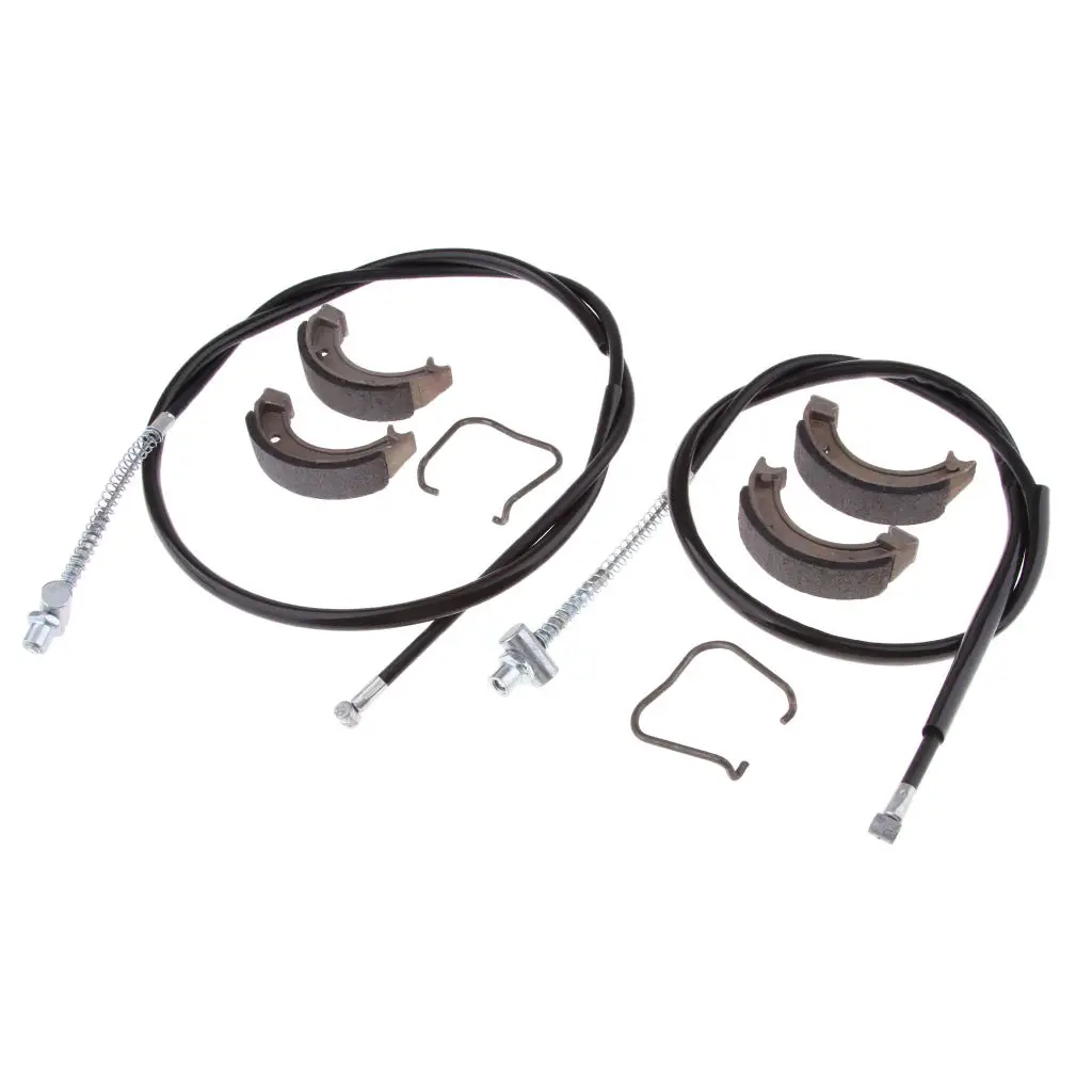 Motorcycle Front & Rear Break Cable With Break Shoes High Temperature Stability/No Brake Fade For Yamaha50 PW50 PY50 G50T