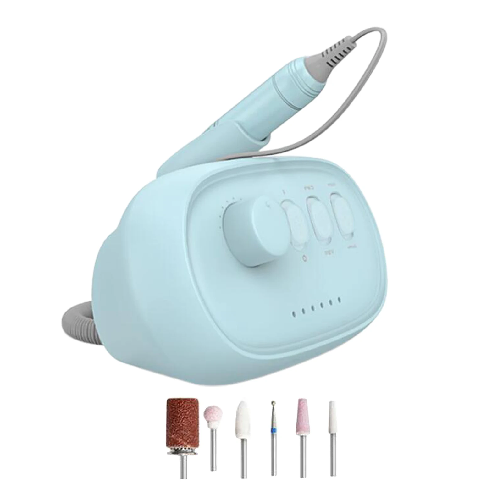 Professional Electric Nail Drill Nail File Machine Pedicure Sets Home Blue Nails Polisher Grinder Nail File Manicure Tools 