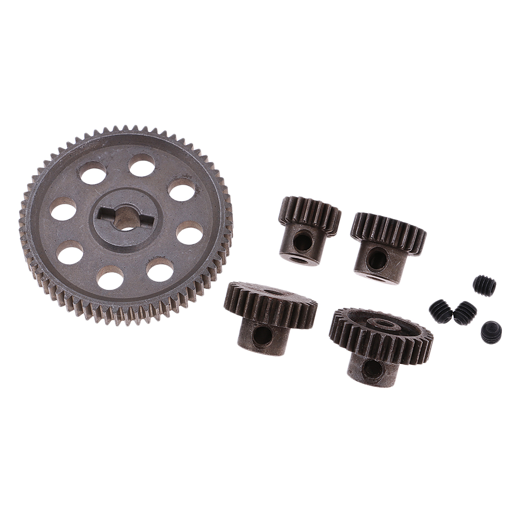 Metal Diff Main Gear 64T Motor Cogs 29/26/21/17T 1PC Differential Gear & 4PC Motor Gearfor HSP 1/10 On-road RC Car
