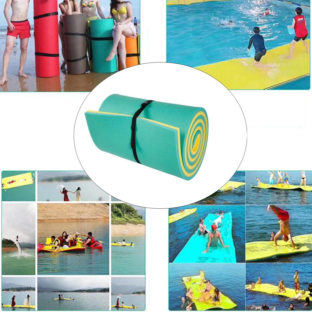 Foldable Water Float Foam Mat Swimming Swim Pool Lake Floating Pad Blanket Mattress for Kids Adults Outdoor Water Sports
