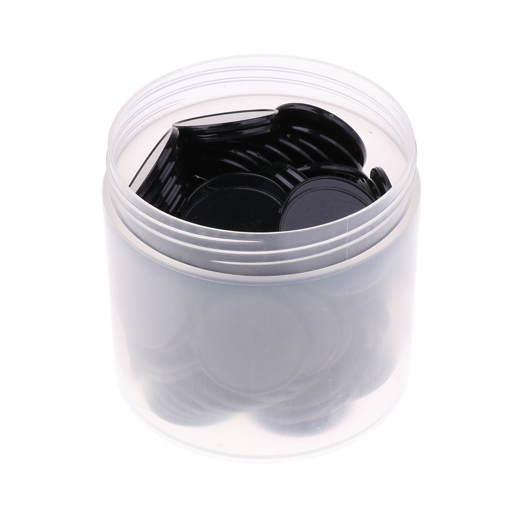 100-Pack Black Colored Counting Chips Tokens for Bingo Game, Board Games, Math