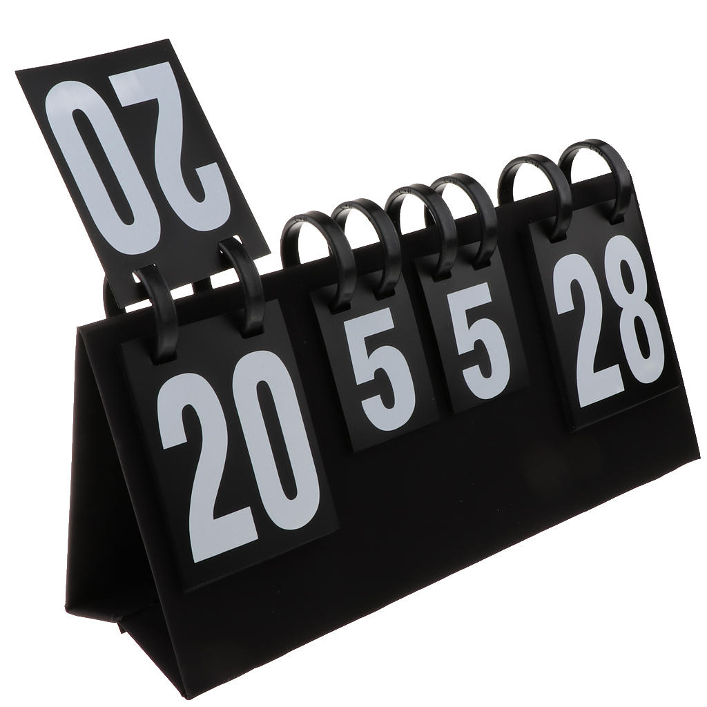 4-Digital Badminton Table Tennis Basketball Top Flip Numbers Scoreboard Table