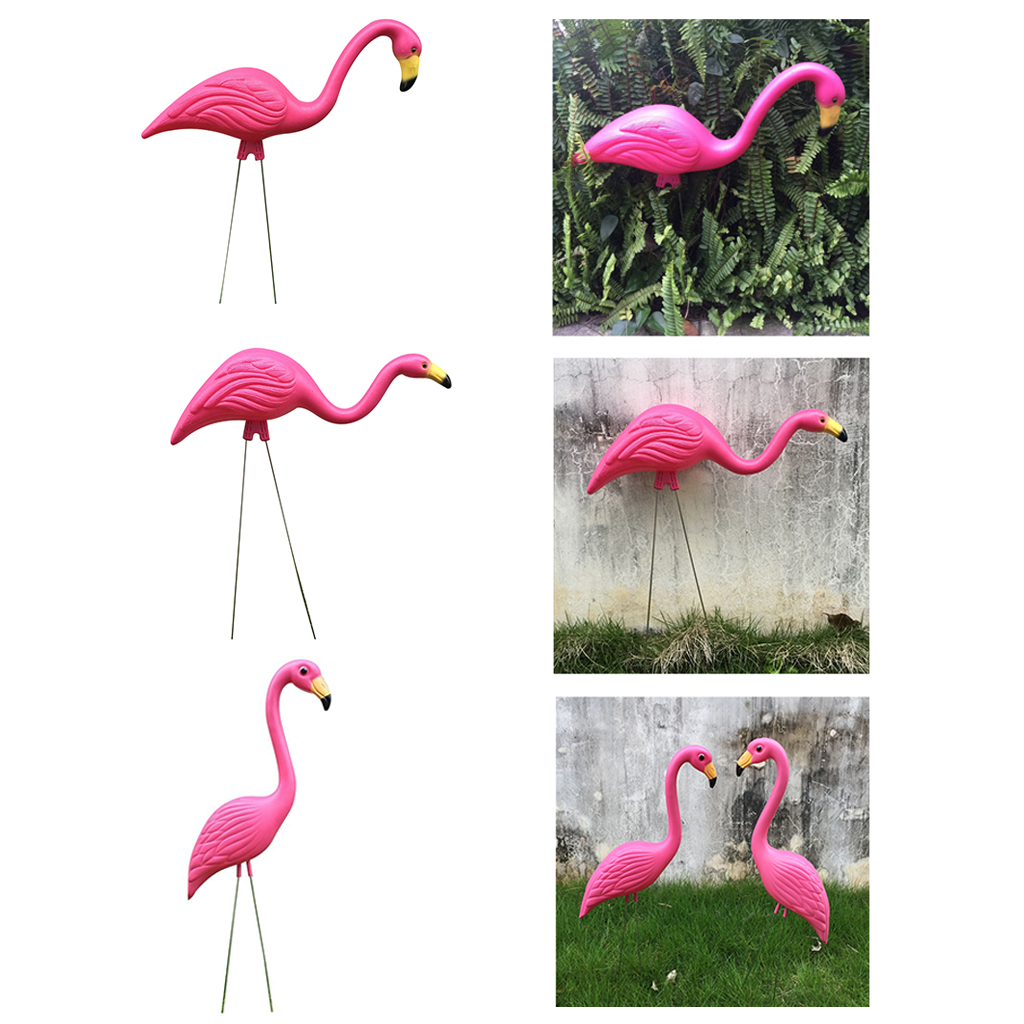Nordic Lawn Ornament Pink Flamingo True to Nature Plastic Garden Animals Home Party Wedding Decor Home Bedroom Decoration