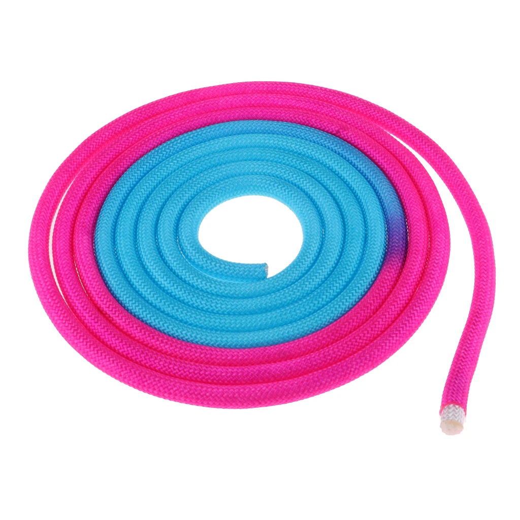 Rainbow Colour Artistic Gymnastics Rope Exercise Fitness Sports Training Rope Jump Ropes Sports Fitness Equipments