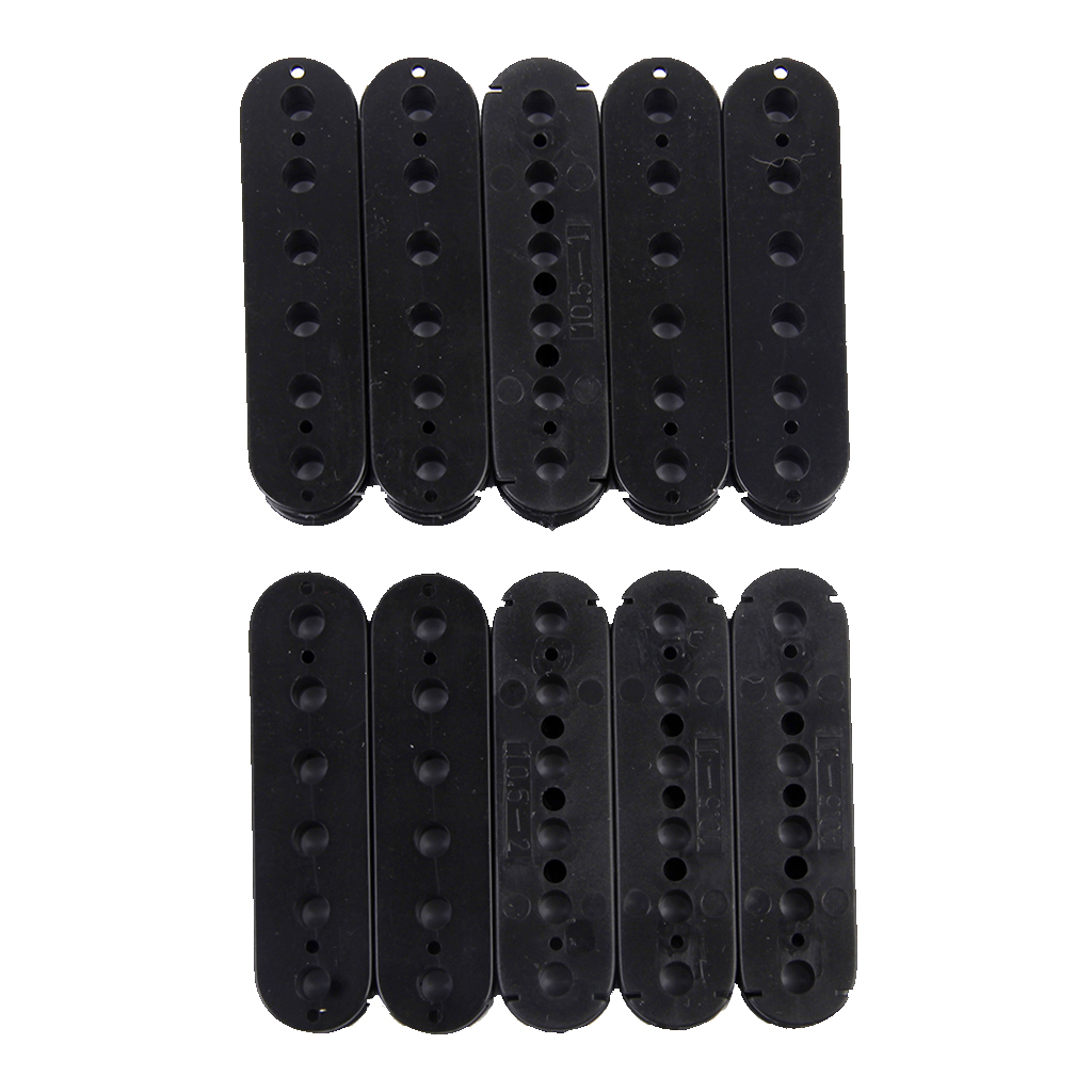 10 pcs ABS Humbucker Screw Side Guitar Pickup Bobbin Black 52mm Hole Spacing